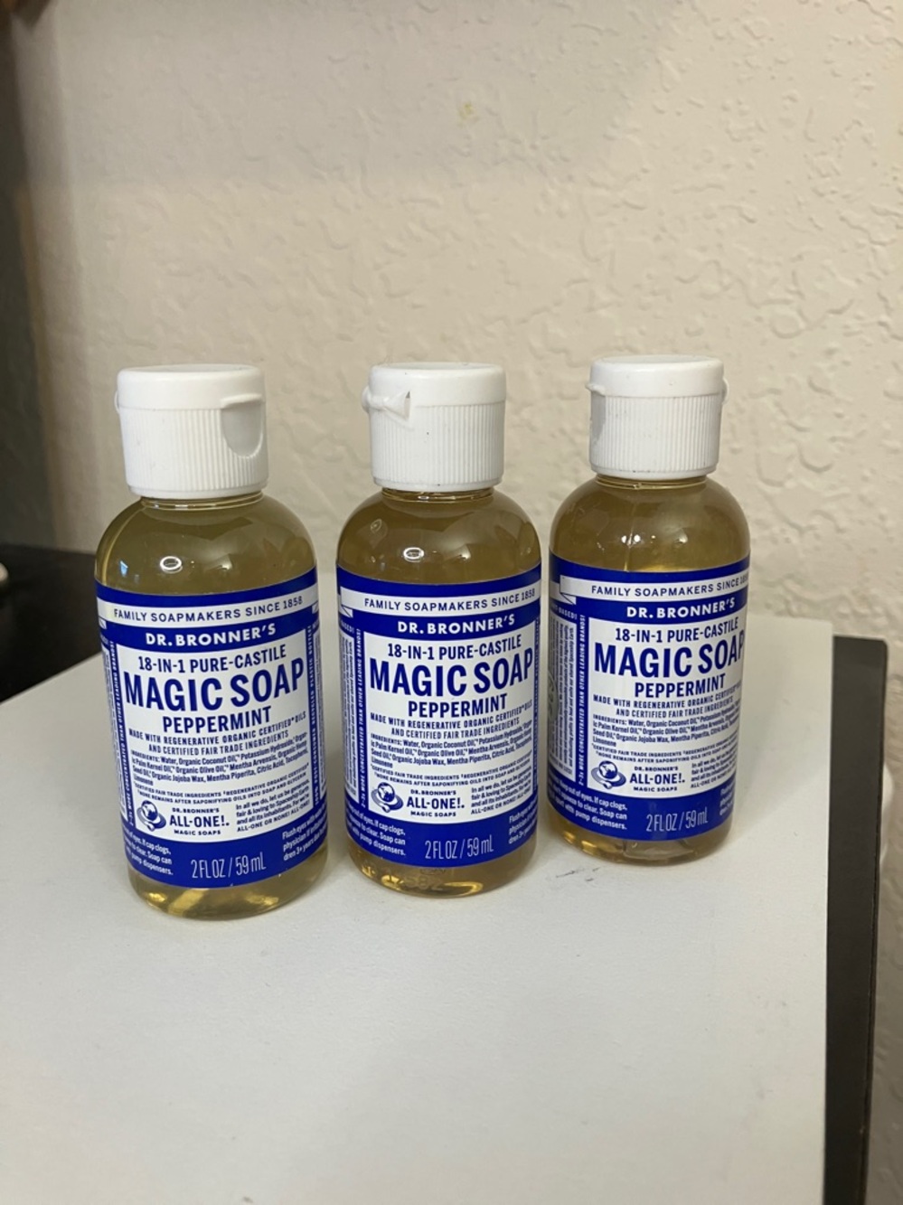 Dr. Bronner’s liquid Castile Soap - peppermint travel size